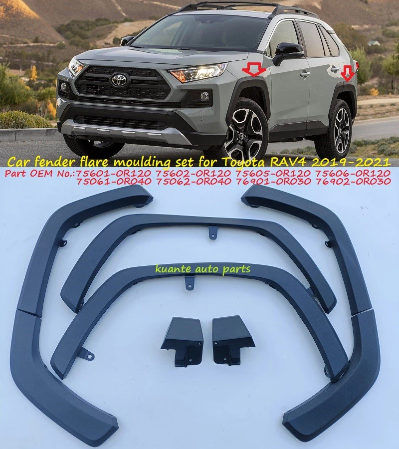 fender flare moulding for Toyota RAV4 2019
